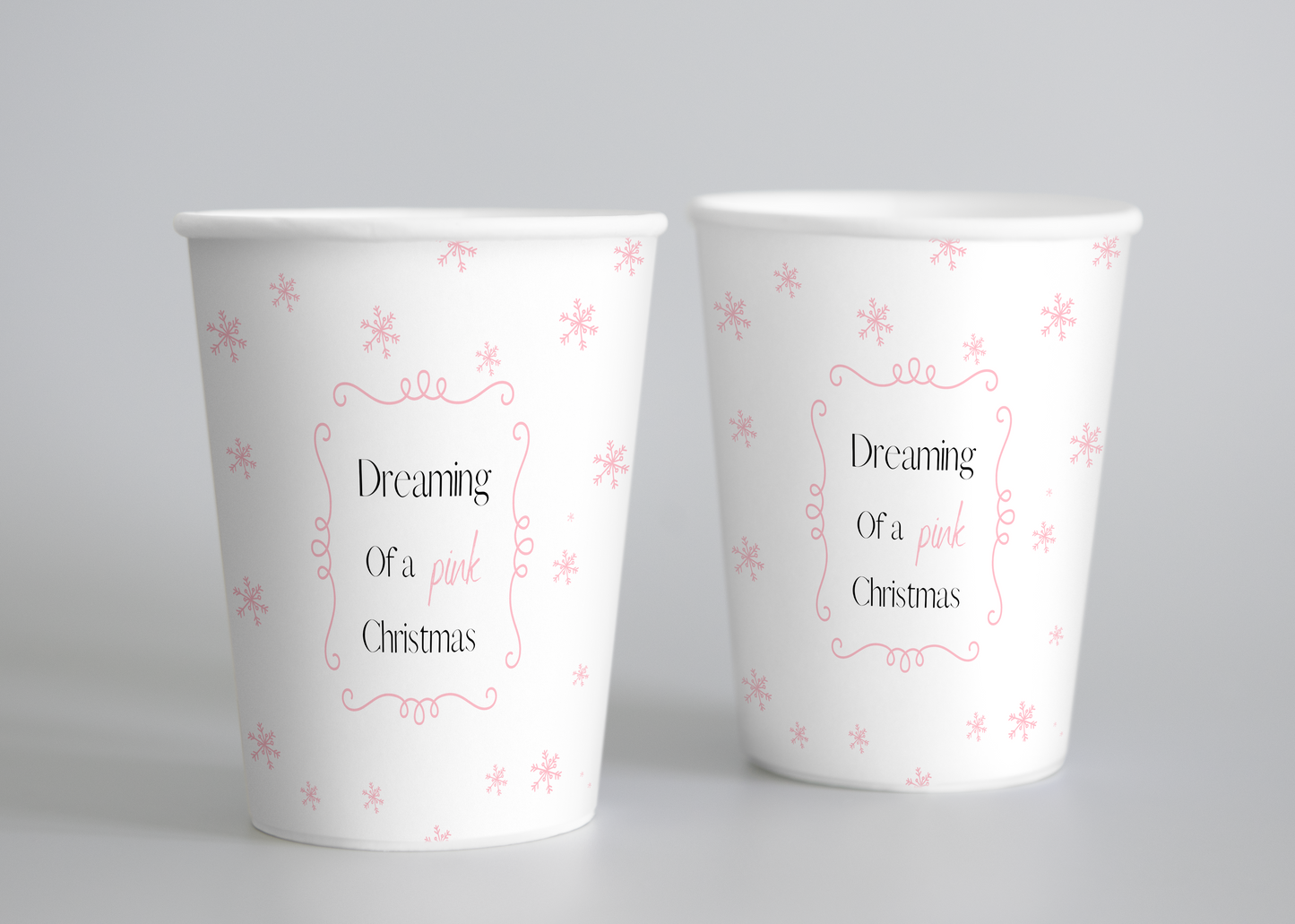 Dreaming of a PINK Christmas Cups