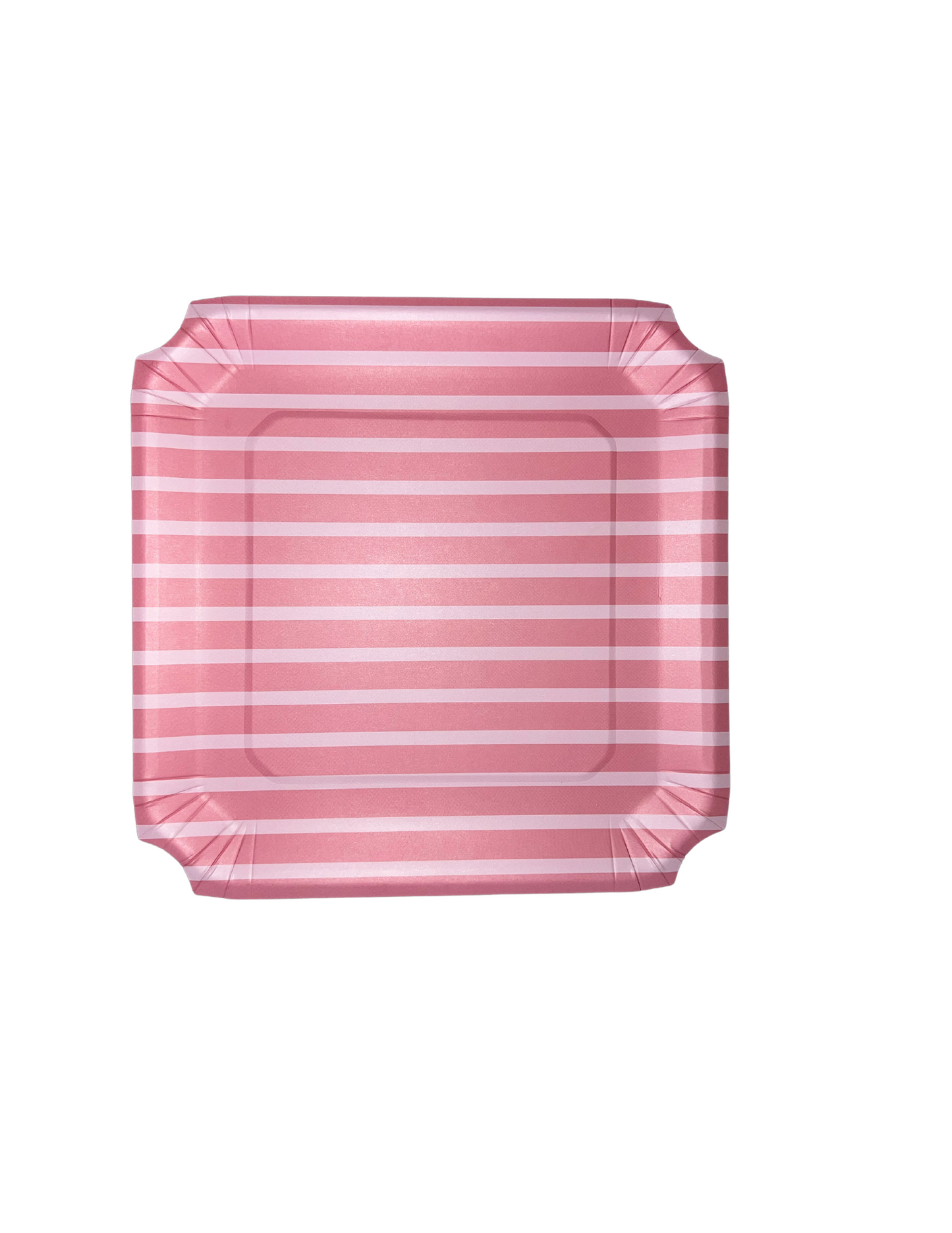 Pink Striped Dinner Plates