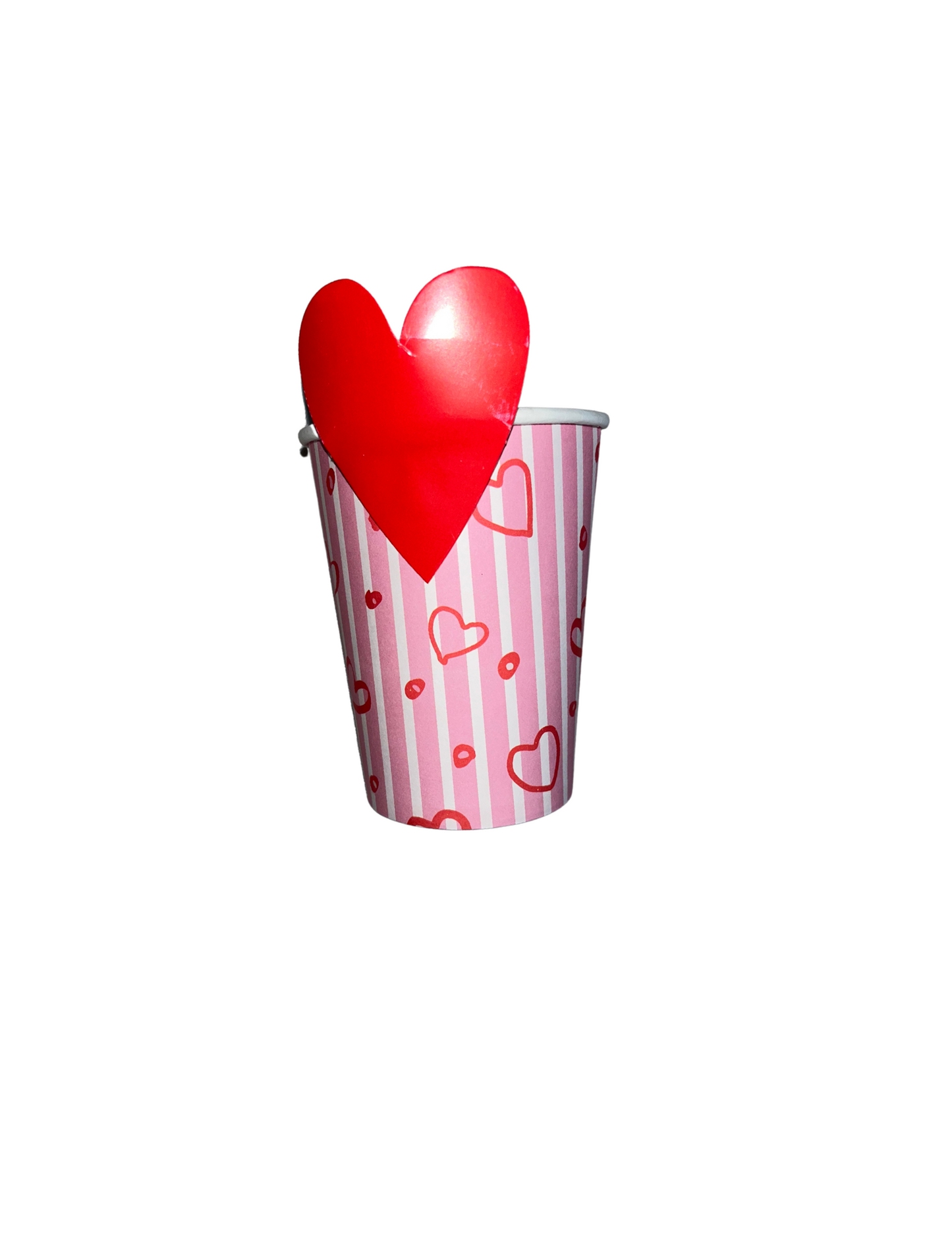 Sweetheart Cups w/ Red Heart Pop-Out