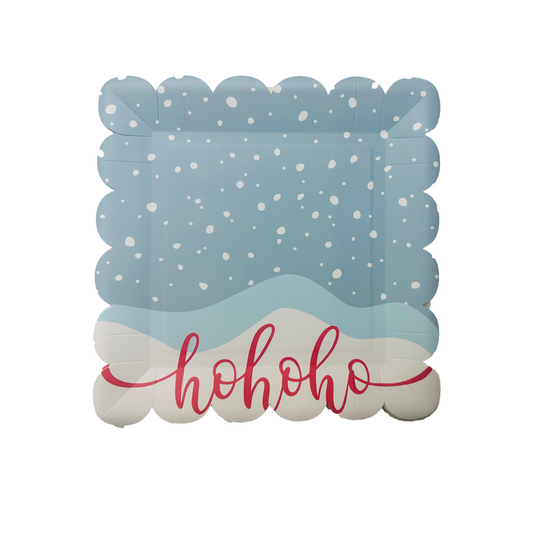 HoHoHo Scalloped Dinner Plates