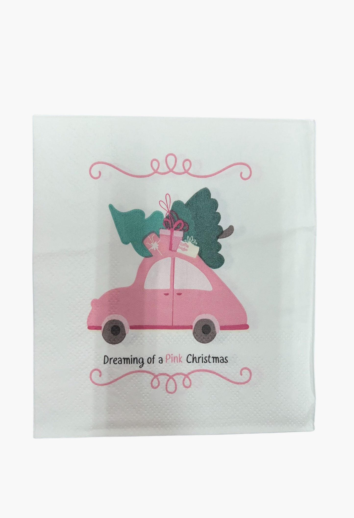 Santa's Pink Ride Napkins