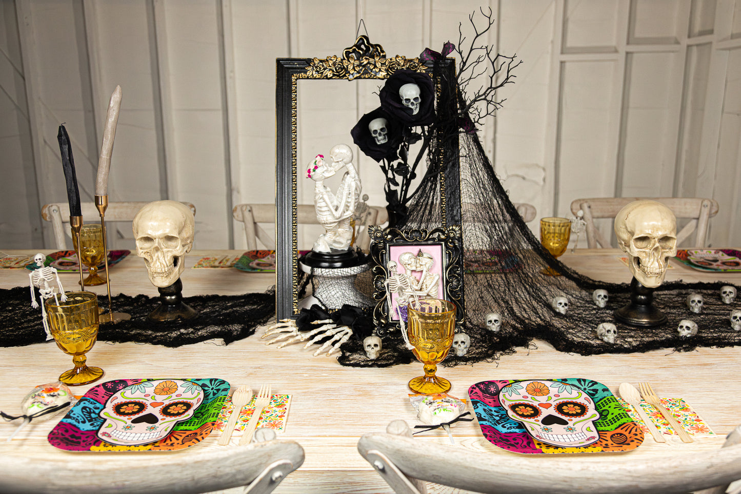 Day of the Dead Banner Dinner Plates