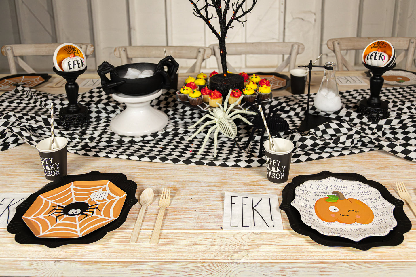 "Spooky" Pumpkin Dessert Plates