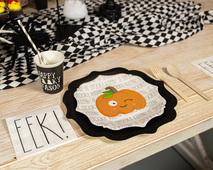 "Spooky" Pumpkin Dessert Plates