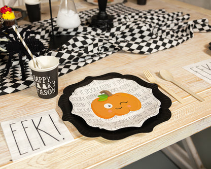 "Spooky" Pumpkin Dessert Plates