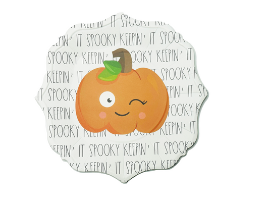 "Spooky" Pumpkin Dessert Plates