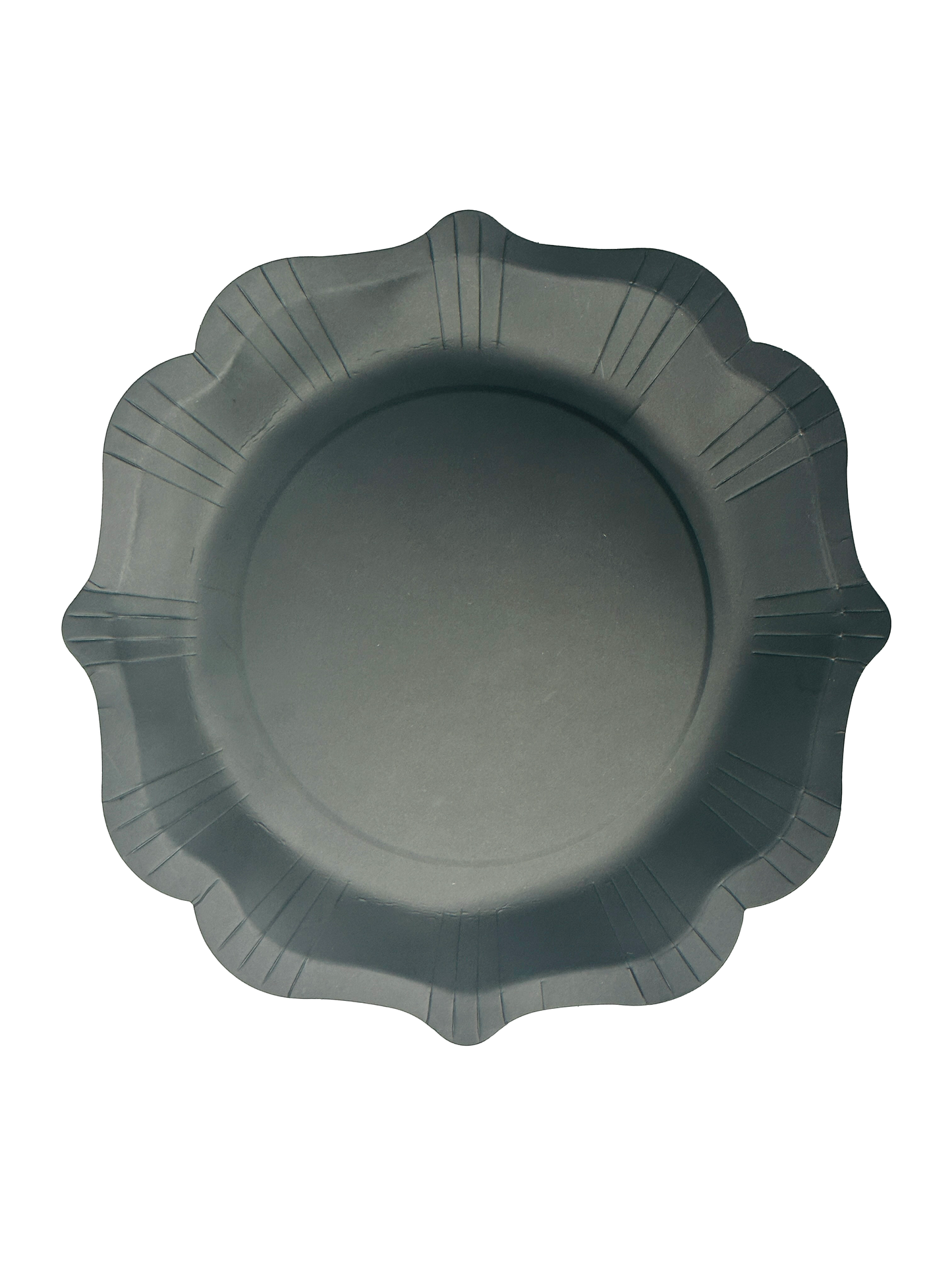 Black Scalloped Dinner Plates