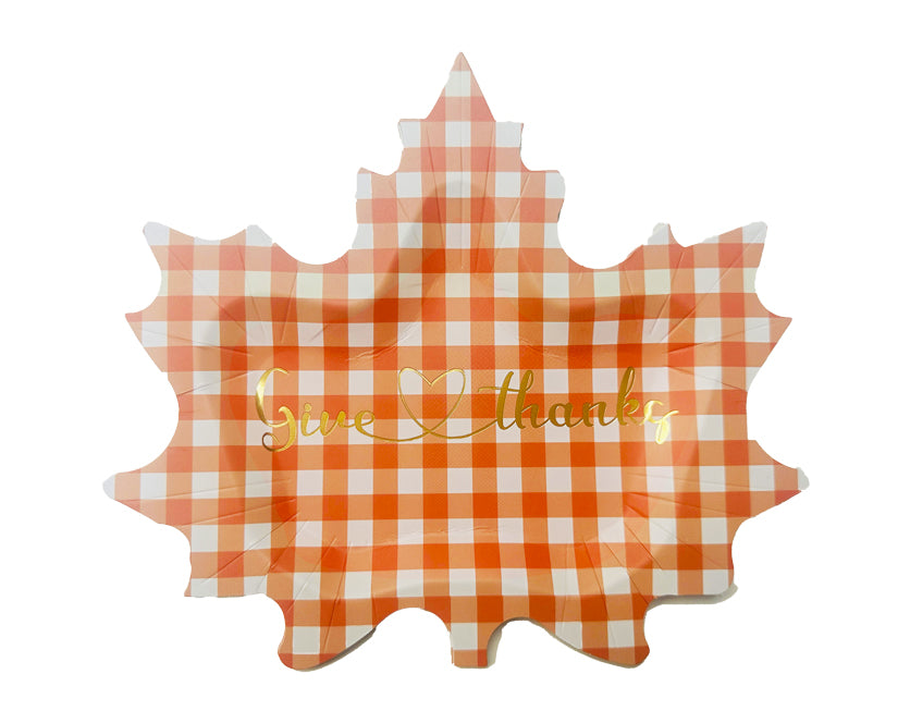 Give Thanks Leaf Shaped Dessert Plates